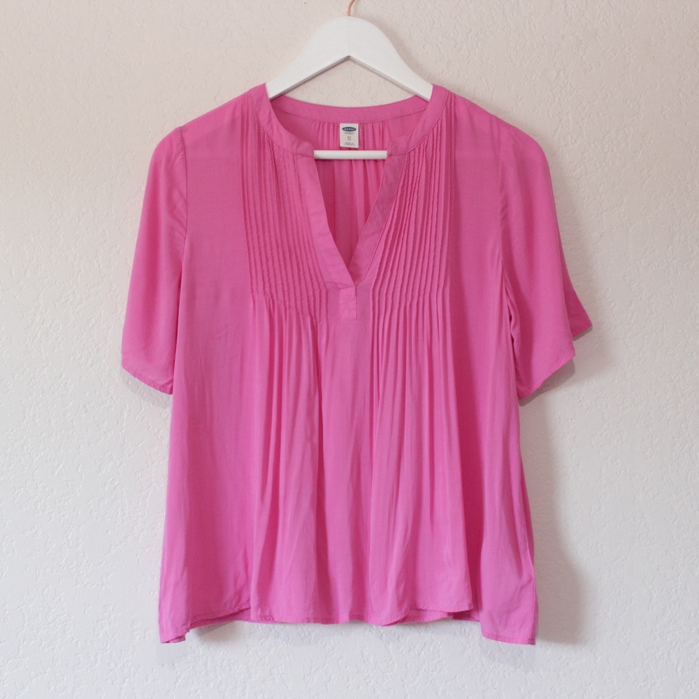 Old Navy Pink Tunic Blouse